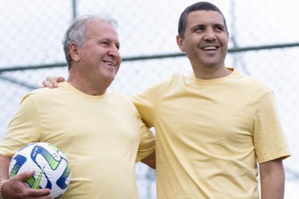 zico e bruno coimbra posando juntos