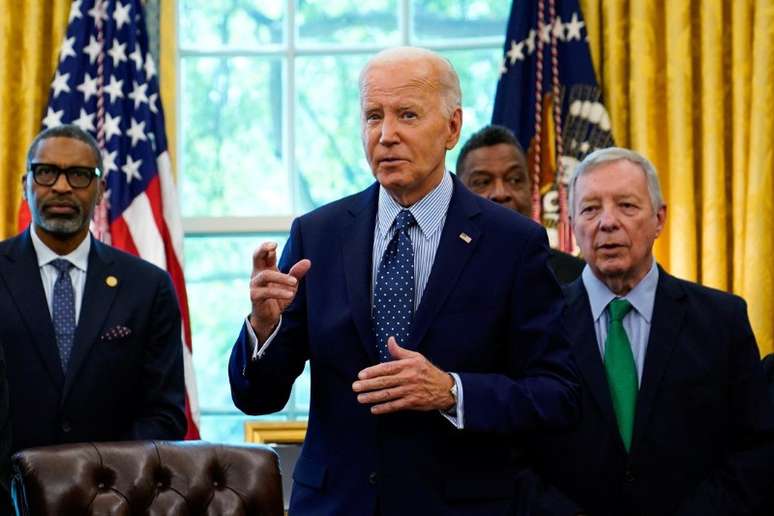 Presidente dos EUA, Joe Biden
16/08/2024
REUTERS/Elizabeth Frantz