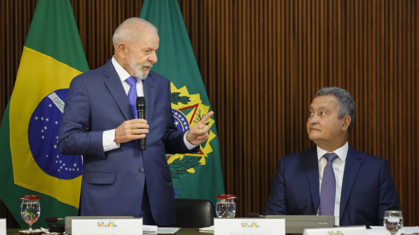 O presidente Luiz Inácio Lula da Silva (PT) na 2ª reunião ministerial