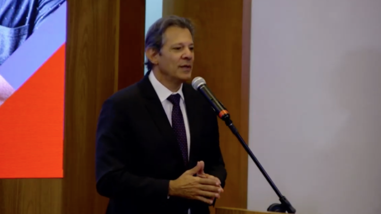 O ministro da Fazenda, Fernando Haddad