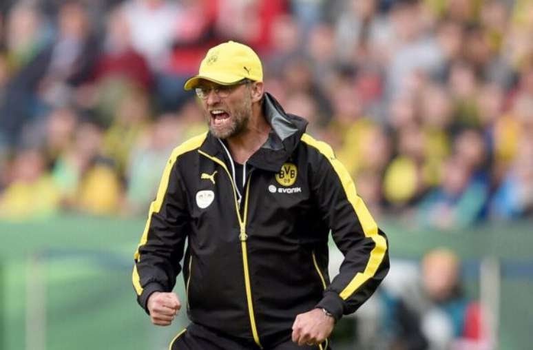 Klopp na época em que dirigia o Borussia Dortmund, da Alemanha –