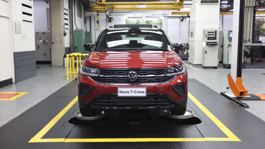 Veículo Novo T-Cross no Centro de Design e Engenharia da Volkswagen em São Bernardo do Campo (SP), que receberá novos investimentos com o pacote