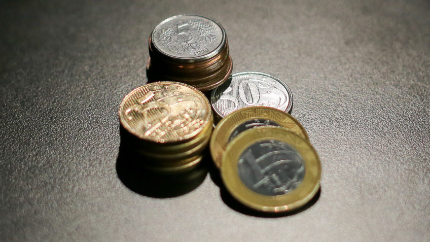 Moedas de centavos de Reais