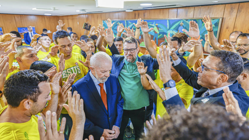 Presidente da República, Luiz Inácio Lula da Silva, durante a sanção do Projeto de Lei n° 3090/ 2023, que institui o Dia Nacional da Música Gospel, em cerimônia no Palácio do Planalto.