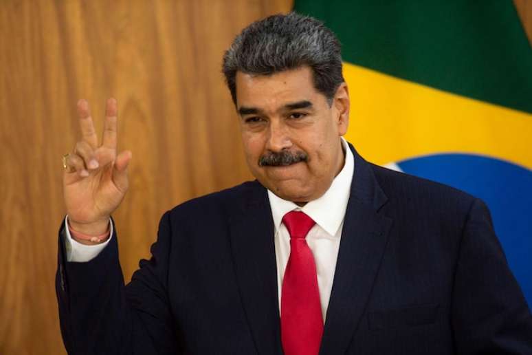 O ditador da Venezuela, Nicolás Maduro, em visita ao Planalto