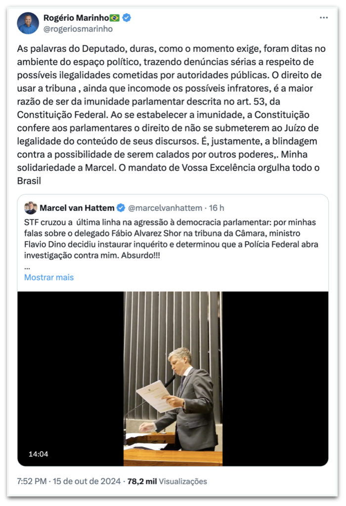 Rogério Marinho sobre Marcel van Hattem