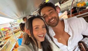 Larissa Manoela e o esposo André Luiz Frambach estão na Tailândia.