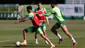 Elenco alviverde. Foto: Cesar Greco/Palmeiras